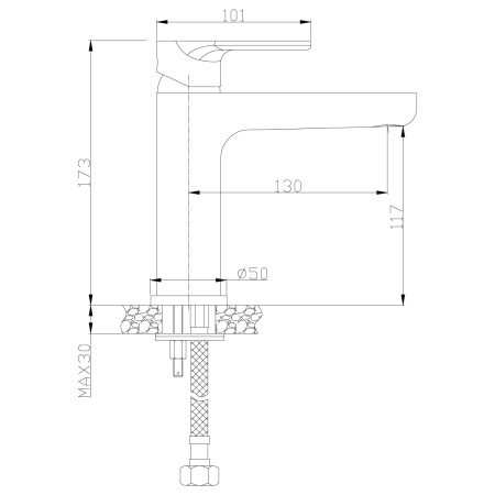 Смеситель для раковины ROSSINKA Silvermix (RS33-13)