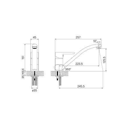 Смеситель для кухни, IDDIS Sena (SENSB00i05)