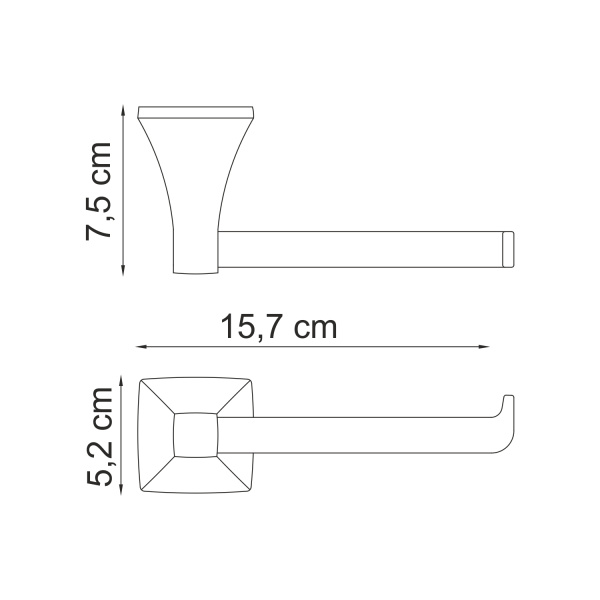 Держатель туалетной бумаги WasserKRAFT  Wern (K-2596)