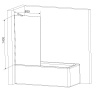 Душевая шторка на ванну 80х140, матовая Am.Pm Gem (W90BS-080-140BM) черная