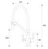 Смеситель для кухонной мойки ZORG Sanitary (ZR 347-8 YF), хром