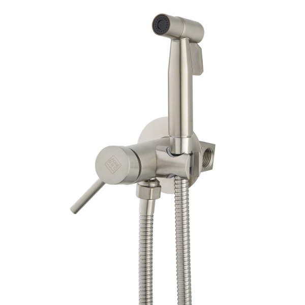 Смеситель для биде AQUEDUC (345732) с гигиеническим душем, сталь Смеситель для биде AQUEDUC (345732) с гигиеническим душем, сталь