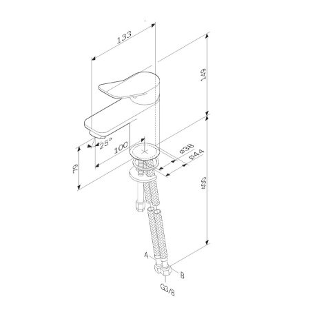 Смеситель для раковины Am.Pm серия X-Joy (F85A02133) белый матовый