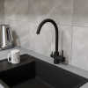 Смеситель для кухни RUSH (SUS9035-37Black) с подключением к фильтру, черный