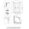 Душевое ограждение 90х90 см Damixa Skyline Round (DX35WG-301-090MT) без поддона