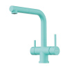 Смеситель для кухни OMOIKIRI Takamatsu-S (4994492) с подключением к фильтру и вытяжной лейкой, бирюзовый