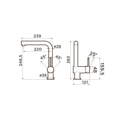 Смеситель для кухни OMOIKIRI Tanigawa C (4994240)