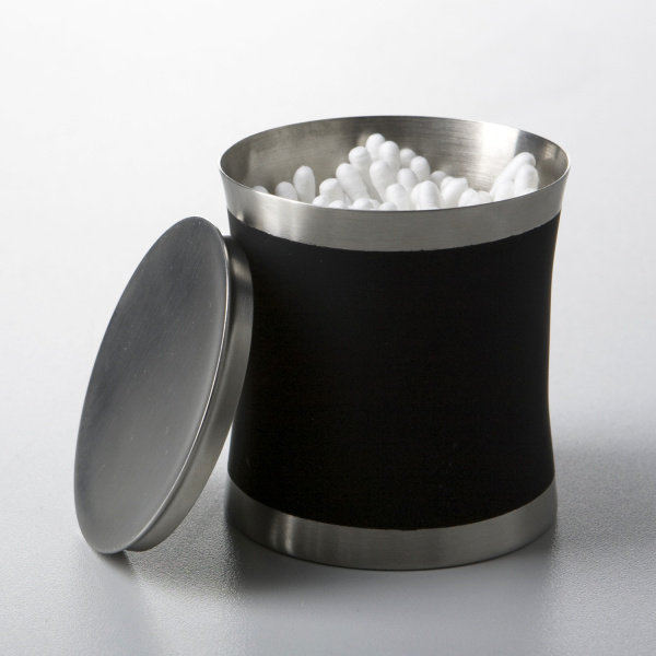 Косметическая емкость WasserKRAFT Wern (K-7579) черная/сталь