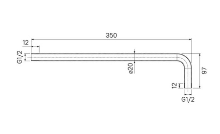 Кронштейн для верхнего душа IDDIS (001BB35i61), черный