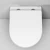 Подвесной безободковый унитаз ABELSBERG Arcade Ceramic (ARC60801WH) TornadoFlush и ультратонким сиденьем OneClick