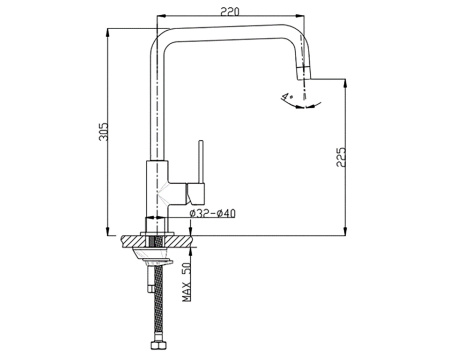 Смеситель для кухни Timo Saona (2306F white-matt) белый