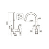 Смеситель для кухни OMOIKIRI Yamada (4994479) с подключением к фильтру, светлое золото