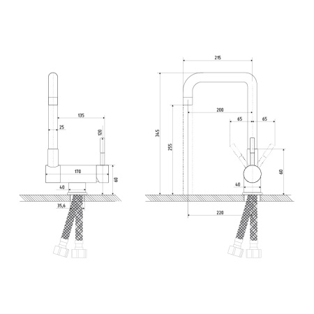 Смеситель для кухни Osgard Harko (27073) складной Смеситель для кухни Osgard Harko (27073) складной