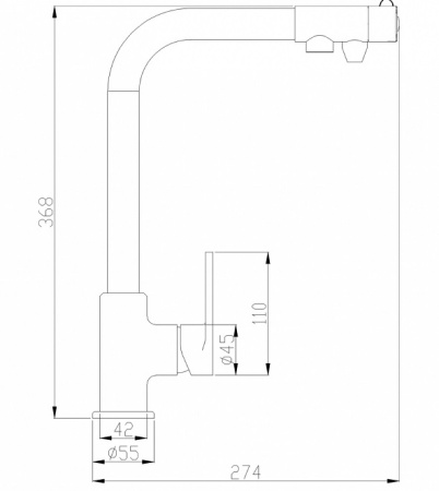 Смеситель для кухни с подключением к фильтру ZORG Steel Hammer (SH 572 SATIN) сатин