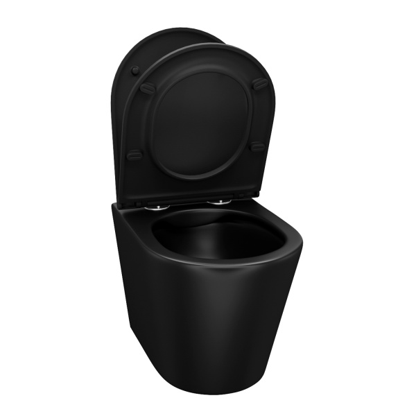 Унитаз подвесной IDDIS Calipso (CALR3BMi25) безободковый, черный матовый