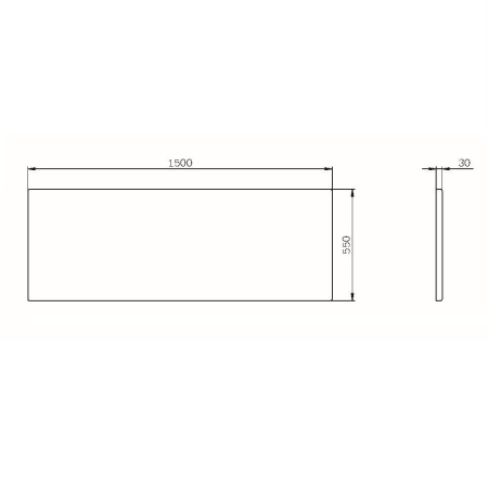 Фронтальная панель для ванны 150х70 см Am.Pm Func (W84A-150-070W-P)