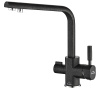 Смеситель для кухни с подключением к фильтру ZORG Steel Hammer (SH 909 BLACK CR) черный