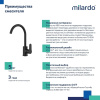 Смеситель для кухни Milardo Poli (POLBLJ0M05) черный
