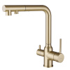Смеситель для кухни ABBER Emotion (AF8814G) с подключением к фильтру и выдвижной лейкой, золотистый
