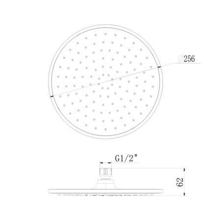 Верхний душ LEMARK (LM8131C), хром/белый