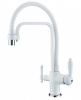 Смеситель для кухонной мойки ZORG Sanitary (ZR 342-8 YF WHITE), белый