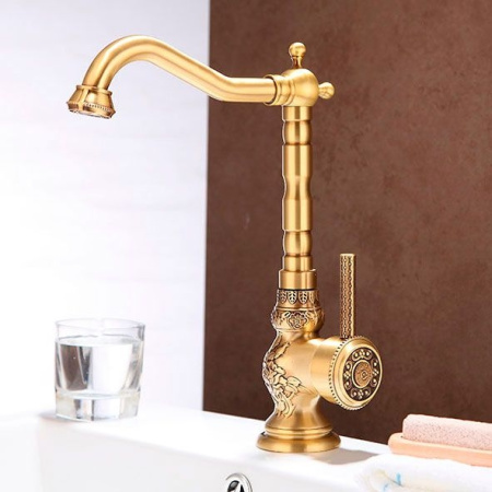 Смеситель для кухонной мойки ZORG (A 305K-BR) античная бронза