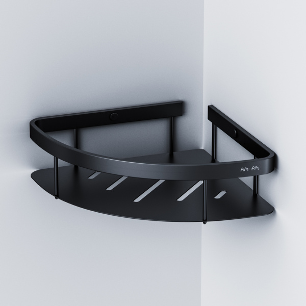 Полка для душа угловая Am.Pm Sense L (A7454122) черная