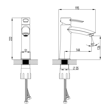 Смеситель для раковины LEMARK Atlantiss (LM3237C) Смеситель для раковины LEMARK Atlantiss (LM3237C)
