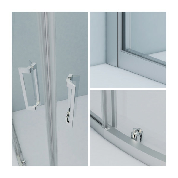 Душевое ограждение 100х80х195,  IDDIS Zodiac (ZOD6CR8i23), глянцевый алюминий