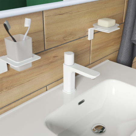 Смеситель для умывальника IDDIS Slide (SLIWTBTi01) белый матовый