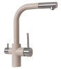 Смеситель для кухни с фильтром и выдвижной лейкой FLORENTINA Кристалл (333.32H.2123.107), песочный