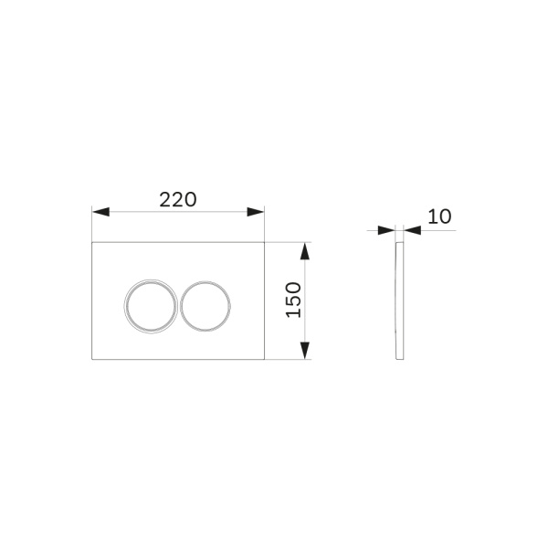 Клавиша для инсталляции Am.Pm ProC (I070151) хром глянцевый