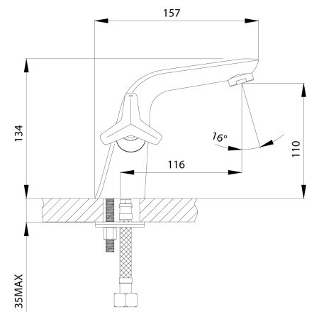 Смеситель для раковины ROSSINKA Silvermix (RS41-61)