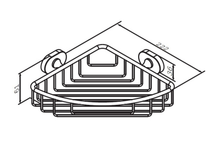 Корзина для душа Am.Pm Sense L (A7434800), угловая