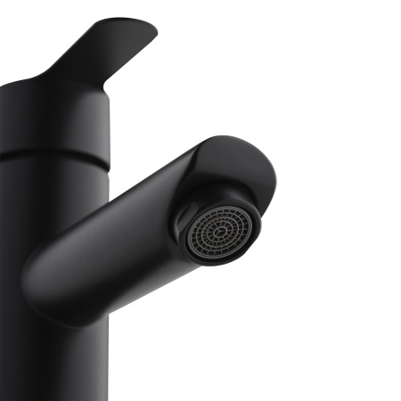 Смеситель для накладной раковины AQUEDUC (345325) с фиксированным изливом, черный