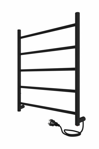 Полотенцесушитель электрический 600х500 INDIGO Line (LCLE60-50BRR) универсальное подключение, черный