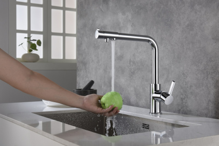 Смеситель для кухни Timo Hette (1026/00F) с подключением к фильтру