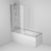 Душевая шторка на ванну 80х150 см Damixa Skyline (DX35WBS-D7W1-150MT ) с полотенцедержателем
