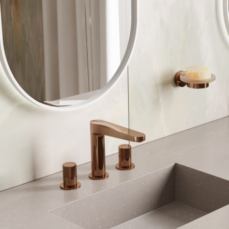 Встраиваемый смеситель для раковины WasserKRAFT Paar (8835) розовое золото