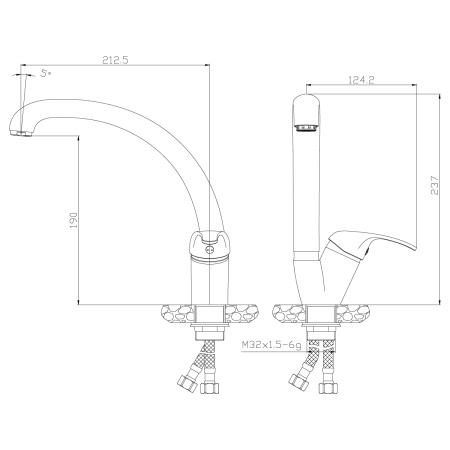 Смеситель для кухни ROSSINKA Silvermix Серия Y (Y35-23U)