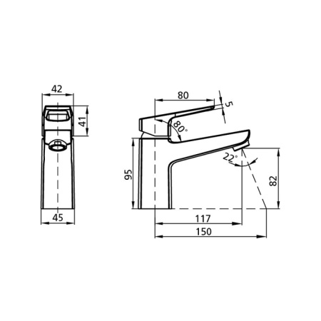 Смеситель для умывальника Milardo Atlantic (ATLSB00M01)