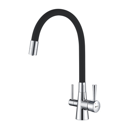 Смеситель для кухни LEMARK Comfort (LM3075C) с подключением к фильтру, черный
