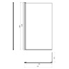 Душевая шторка на ванну 80х150 см Damixa Skyline (DX35WBS-D7W1-150MT ) с полотенцедержателем