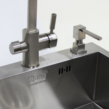 Смеситель для кухни с подключением к фильтру ZORG Steel Hammer (SH 909 SATIN) сатин
