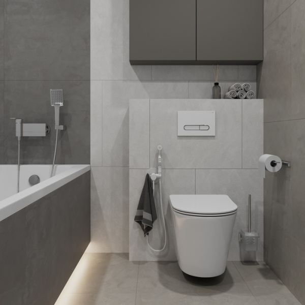 Клавиша смыва универсальная 001 IDDIS Unifix (UNI01WCi77), белая