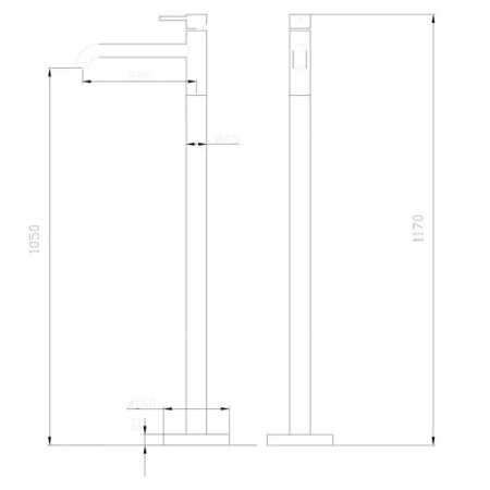 Напольный смеситель для раковины ABBER Wasser Kreis (AF8140)