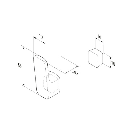 Крючок для полотенец Am.Pm Func (A8F35500)