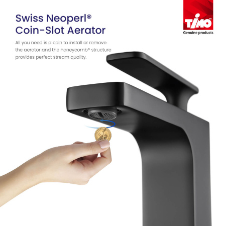 Смеситель для накладной раковины Timo Torne (4311/03F) черный