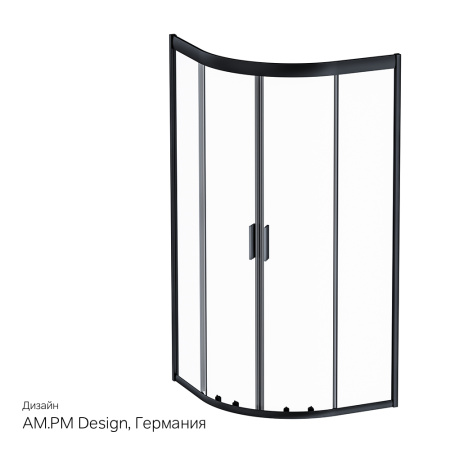 Душевой уголок 90х90 Am.Pm Gem (W90G-401-090BT) без поддона, черный