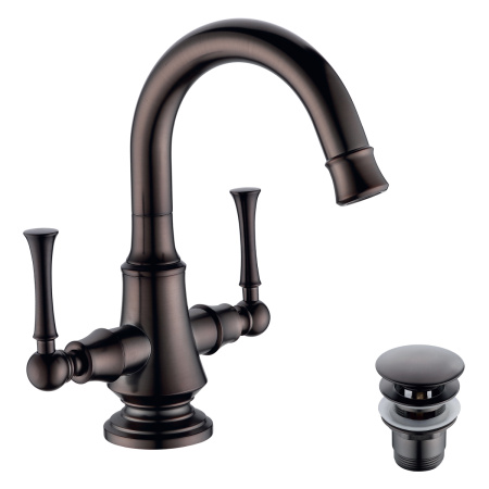 Смеситель для раковины LEMARK Peretto LM6307RB черный кофе